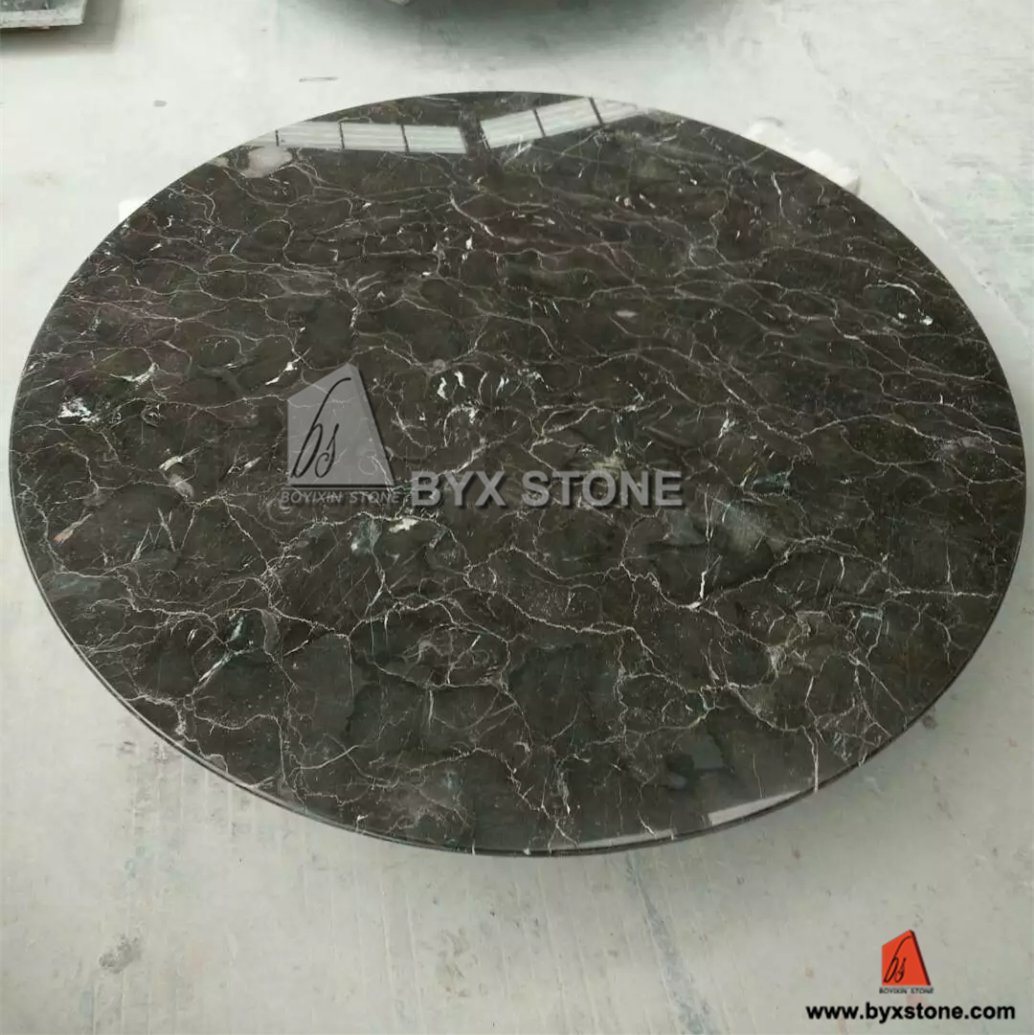 Brown Marble Round Shape Table for Houses, Coffee Shop, Hotel