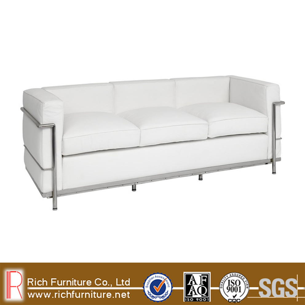 Replica Stainless Frame Leather Modern Sofa (LC2)