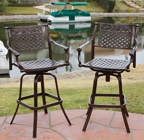 Cast Aluminum Outdoor Furniture Bar Stool for Patio