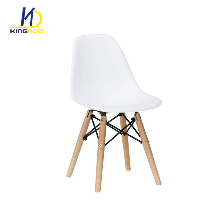 Replica Designs Nursery Eams Kids Plastic Dining Chair with Wooden Leg
