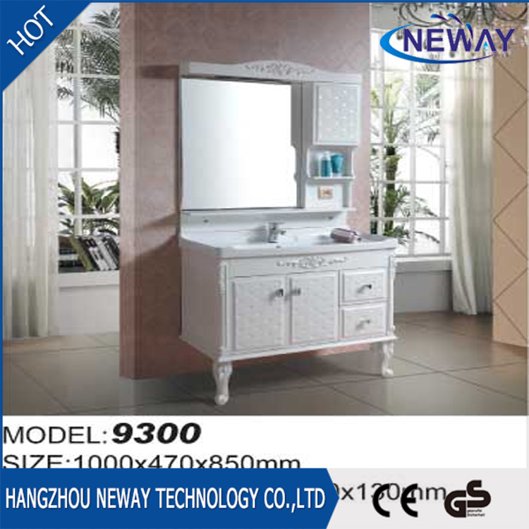 Modern Bathroom Vanity Hanging Corner PVC Bathroom Cabinet