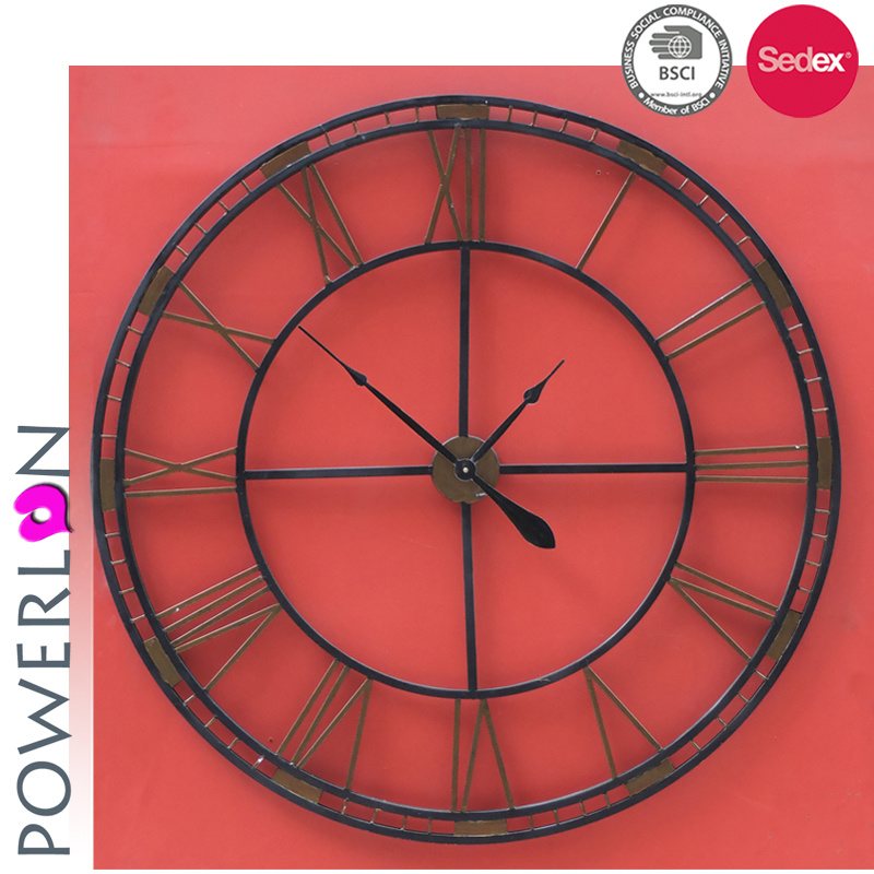 Outdoor Antique Waterproof Metal Wall Clock