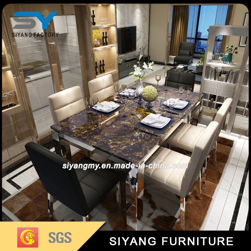 Royal Dining Set Stainless Steel Dining Table for Hotel