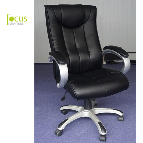 Modern Commercial Manager Office Leather Hydraulic Chair (FS-2031-Black)