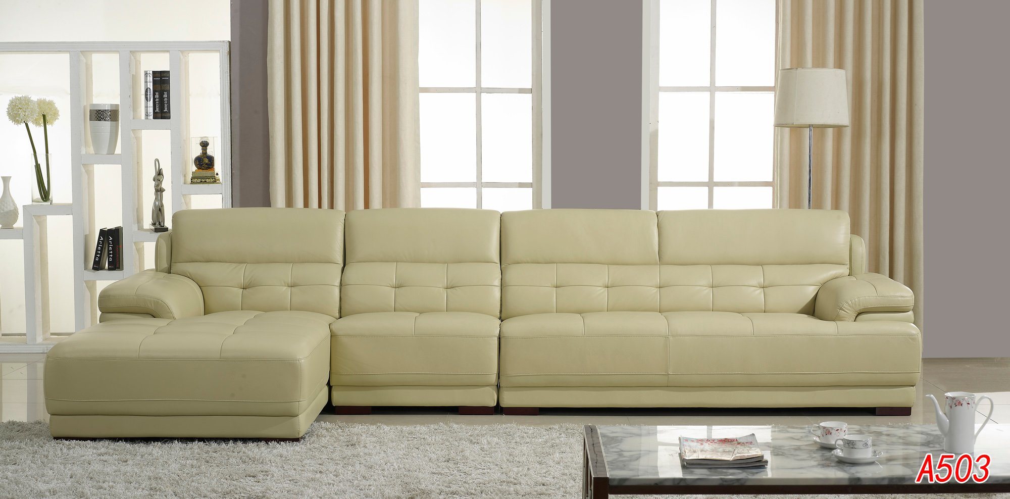 Chaise Design L Shape 3seat Chaise Sofa