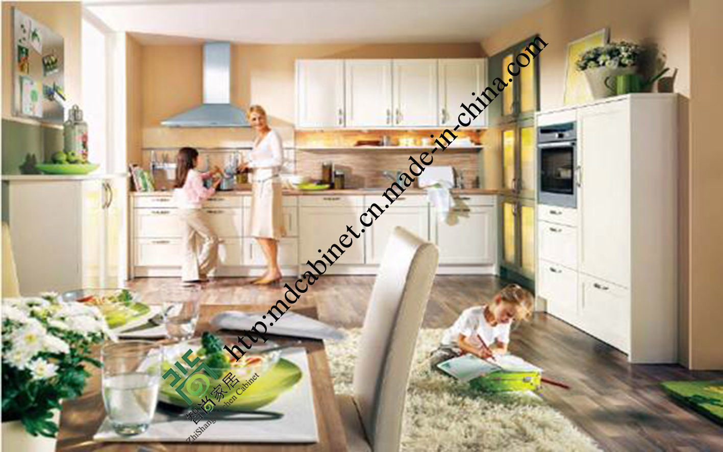 2015 New Design PVC Kitchen Cabinet for Modern Style (zs-476)