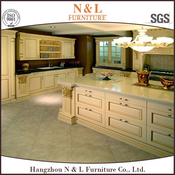 N&L Luxury Furniture Customized Solid Wood Kitchen Cabinet