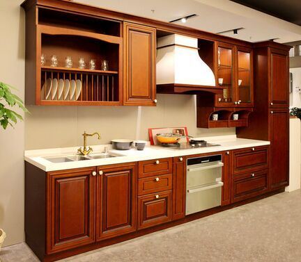 American Style Solid Wood Kitchen Cabinet (cherry 6)