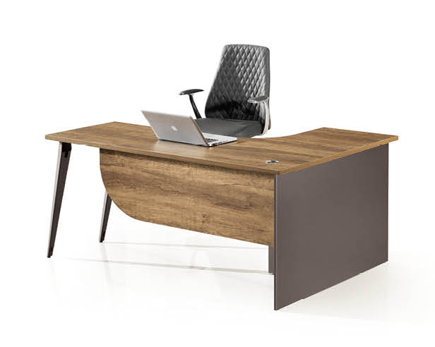 Brown MDF Private Office Desk