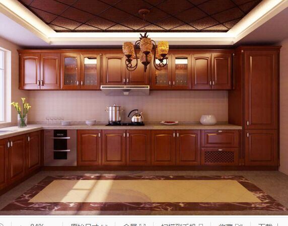 American Style Solid Wood Kitchen Cabinet (cherry 7)