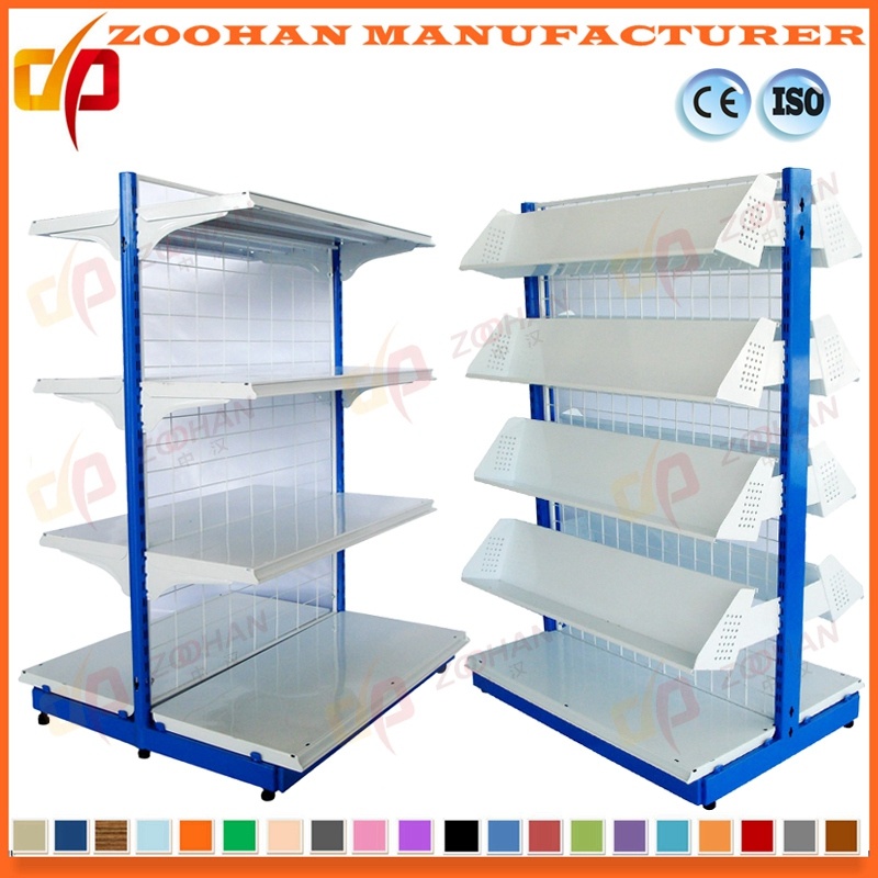 Adjustable Double Side Back Wire Mesh Supermarket Rack Shelf (Zhs106)