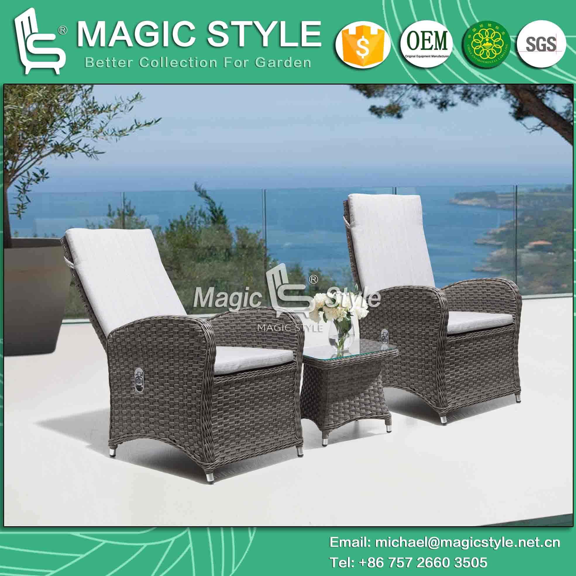 Patio Wicker Pneumatica Chair Garden Rattan Relax Chair Outdoor Sofa Set with Cushion Rattan Weaving Relax Sofa