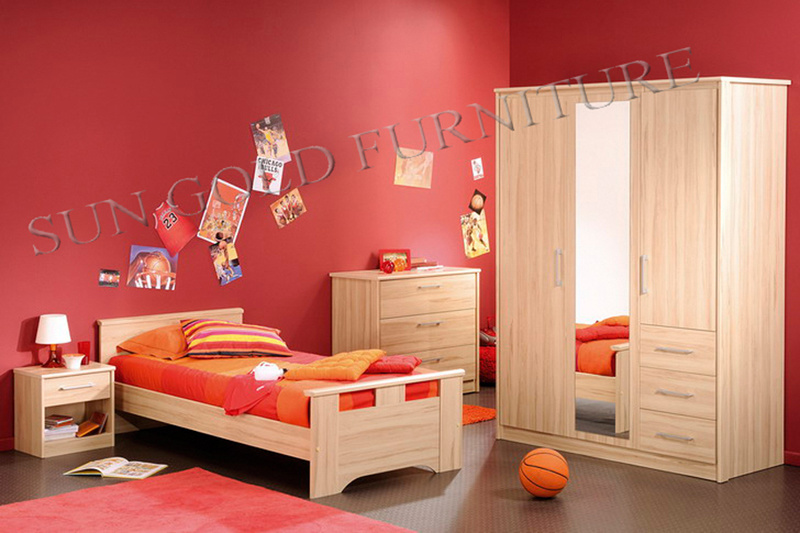 Pink Wooden Kids Bed for Girls (SZ-BF146)