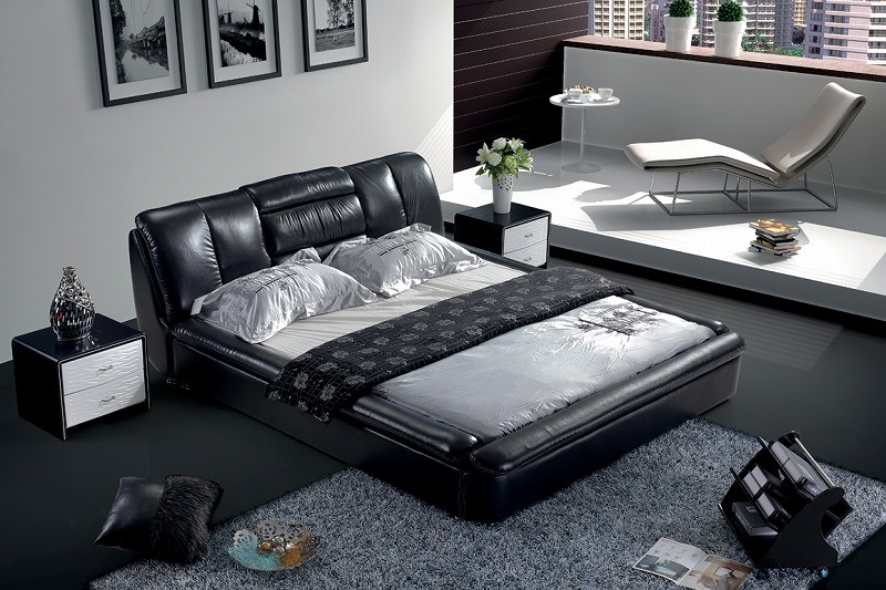 Modern Bed Leather Bed (SBT-5846)