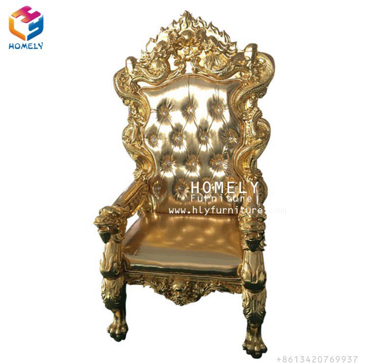 Marriage Event Luxury Decorating Wooden King Throne Chair Hly-Sf56