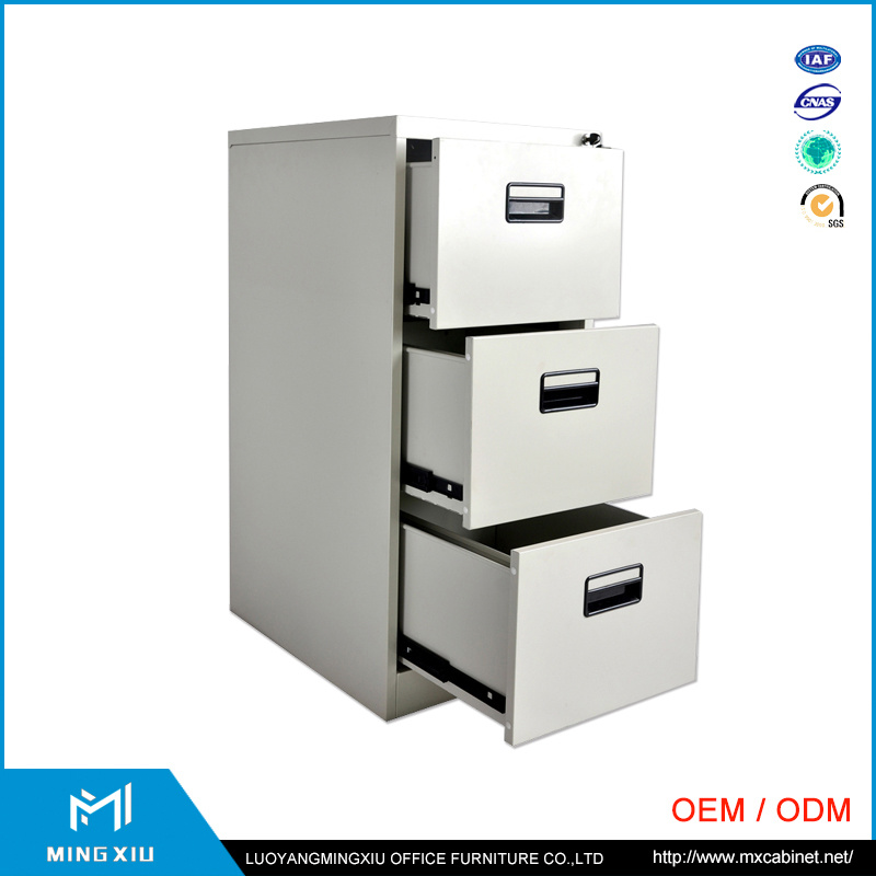 Mingxiu Office Furniture Vertical File Cabinet / 3 Drawer Metal File Cabinet