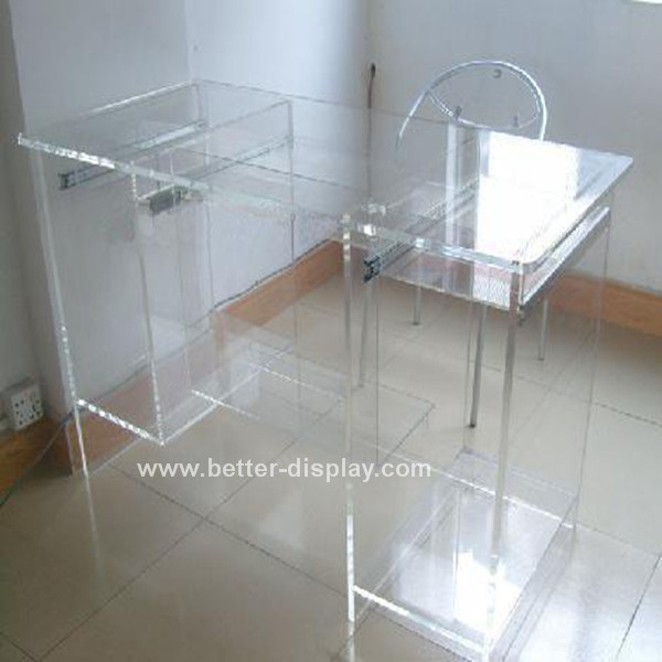 Custom Clear Acrylic Modern Office Desk (BTR-Q2005)