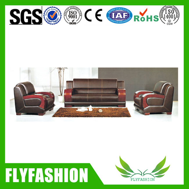 Hot Sale Office Furniture Comfortable Genuine Leather Sofa Set (OF-03)