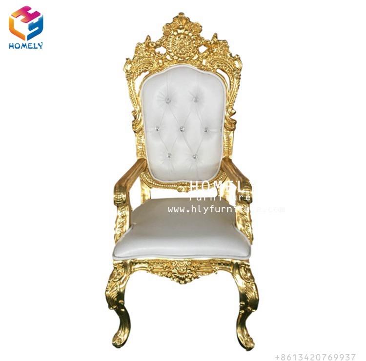 PU Leather High Back Wedding King and Queen Chairs for Sale