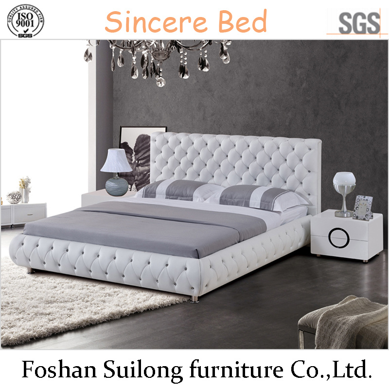 Modern American Style Design Bedroom Bed Leather Bed 1102
