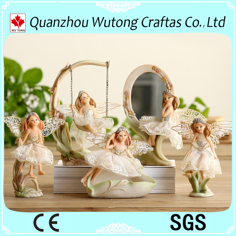 Wholesale European Style Wedding Decoration Polyresin Angel Figurines