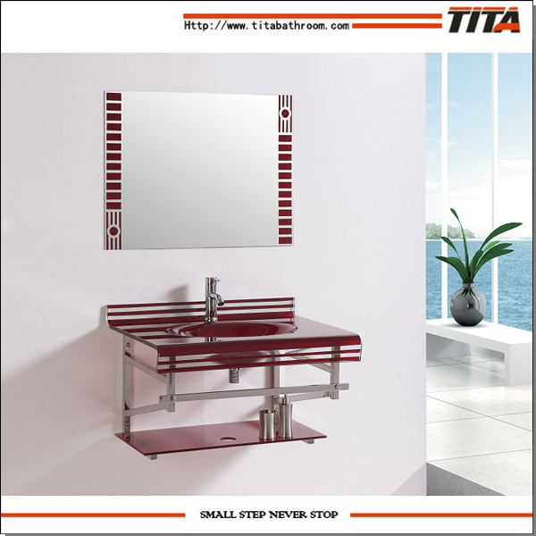 Hand Wash Sink/Square Wash Basin/Glass Bathroom Sinks T-9