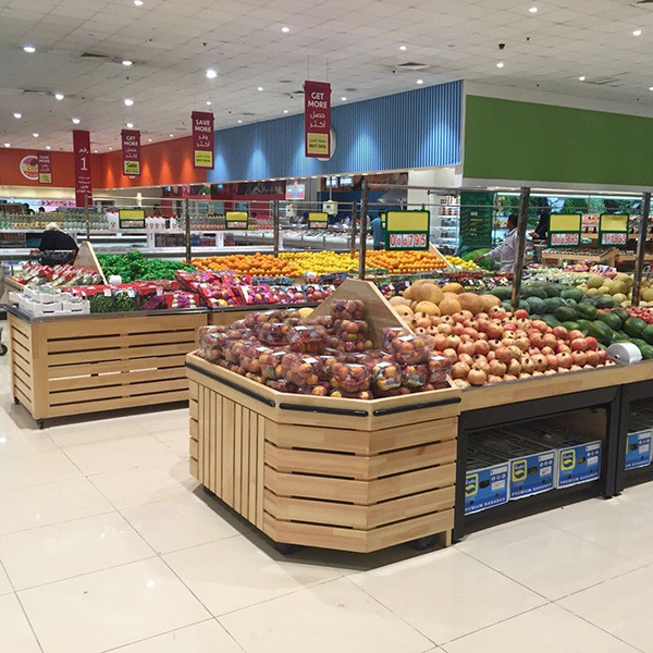 Promotional Supermarket Vegetable and Fruit Display Shelf