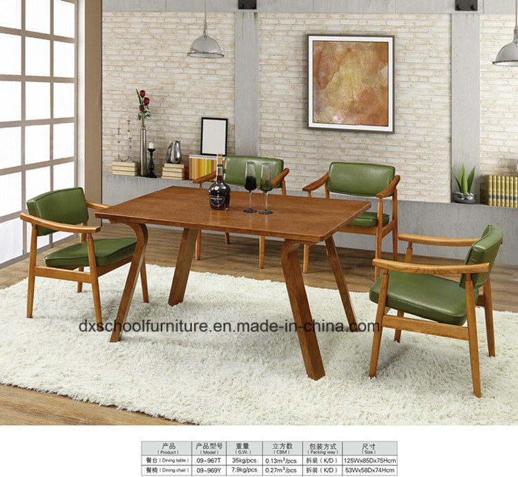 Northern Europe Solid Wood Living Room Table and Chair