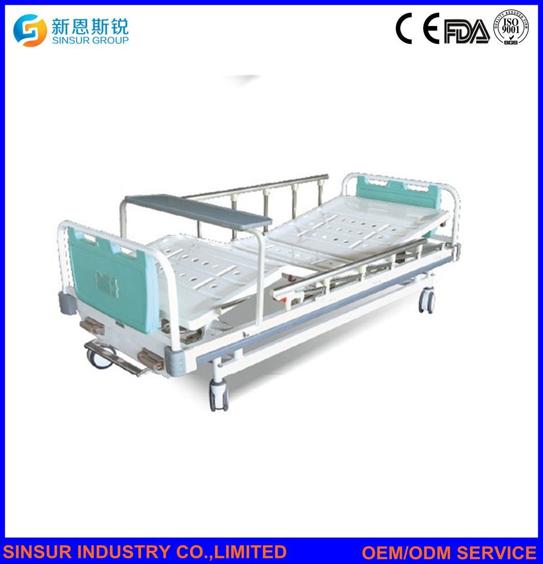 Medical Use Furniture Manual Double Shake ICU/Nursing Hospital Bed