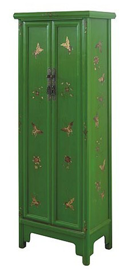 Antique Furniture-Big Painted Butterfly Cabinet