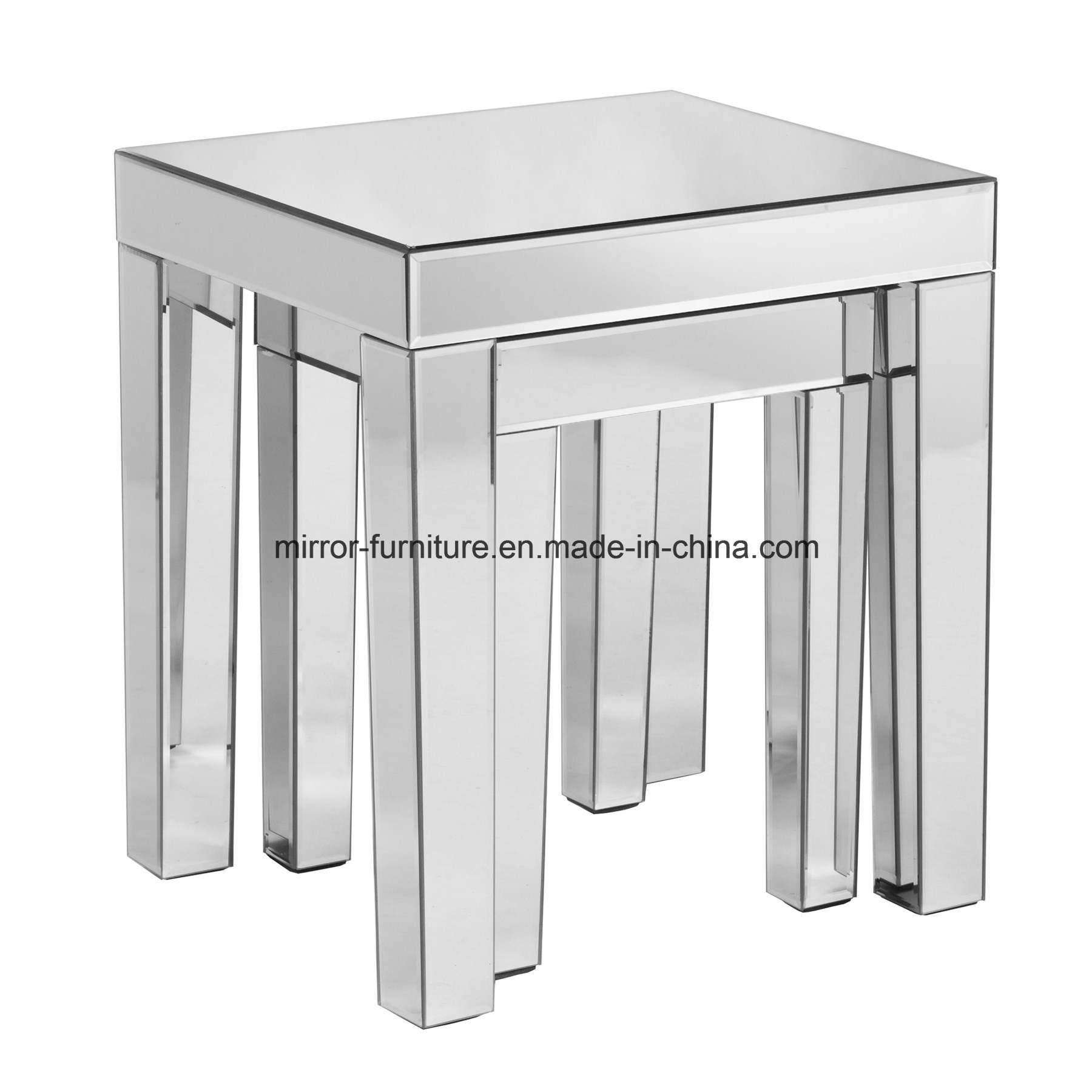 Mirrored Nesting Tables / Sofa Side End Bedside Nightstand for Living Room Furniture