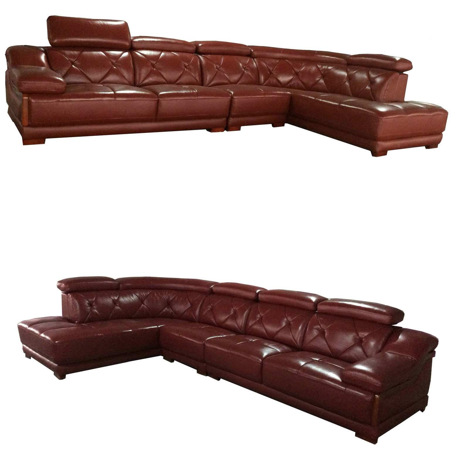 Top Grain Office Furniture Leather Sofa with Corner (A23)