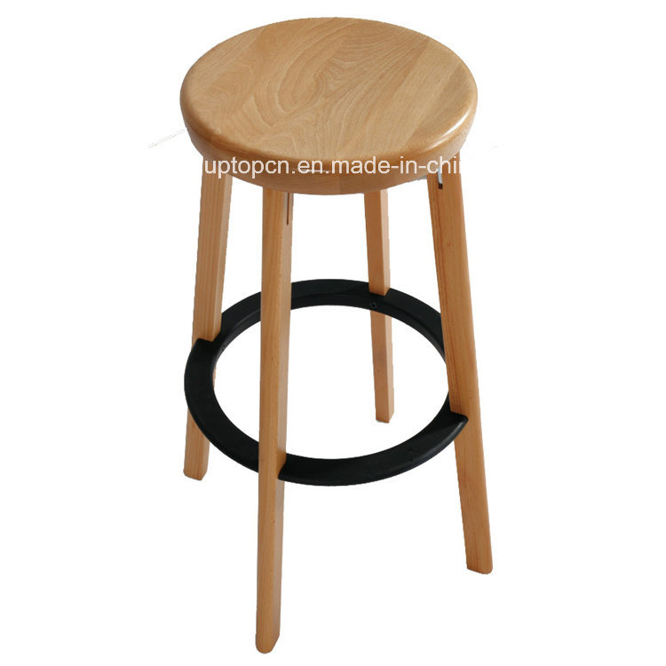 Colorful High Quality Footrest Wooden Bar Stool (SP-EC618)