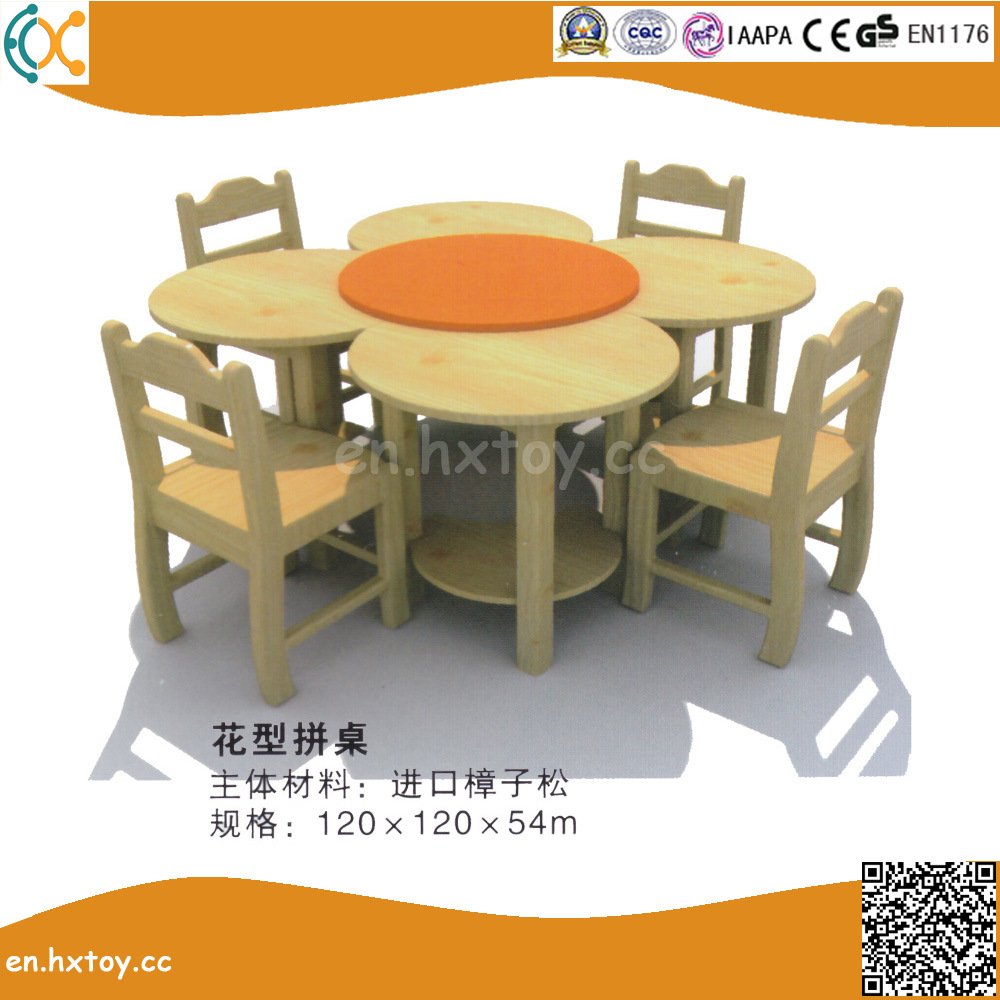 Preschool Wooden Flower Shape Table for Children