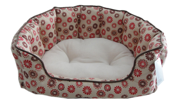 Comfort Printed Flannel Dog Bed