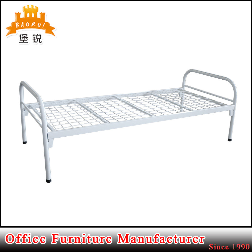 Bedroom Furniture Easy Assembly Latest Designs Adult Army Military Steel Frame Single Metal Bed