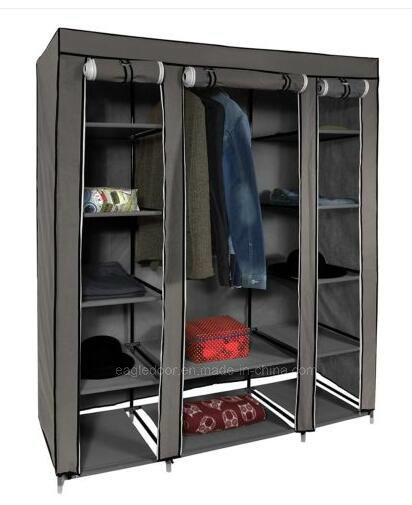 Modern Simple Wardrobe Household Fabric Folding Cloth Ward Storage Assembly King Size Reinforcement Combination Simple Wardrobe (FW-51D)