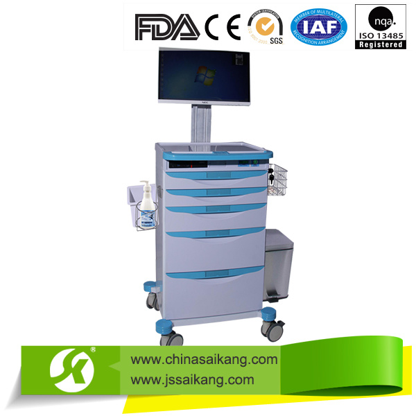 Professional Team High Quality ABS Hospital Treatment Nursing Trolley