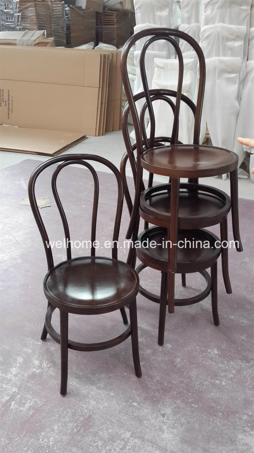 High Quality Dark Wood Color Bentwood Chair for Sale