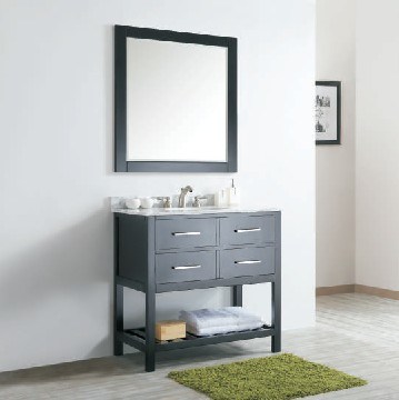 Two Color Soild Wood Bathroom Cabinet (DS05)