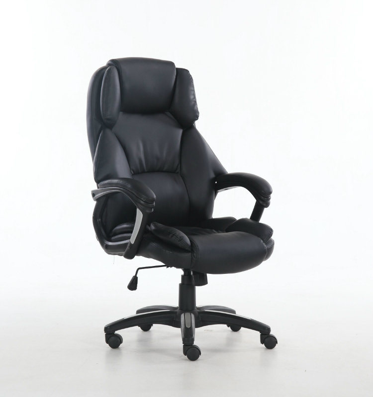 New Design Multi-Functional Black Leather Office Chair