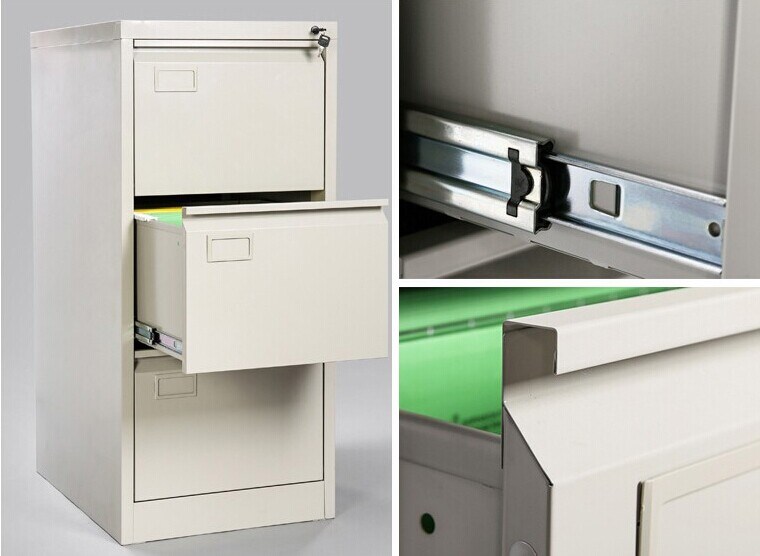 Metal 3 Drawer Vertical Filing Cabinet