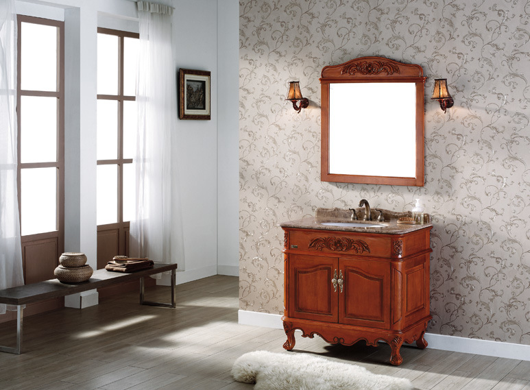 Solid Wood Bathroom Cabinet (SD-TC3912)