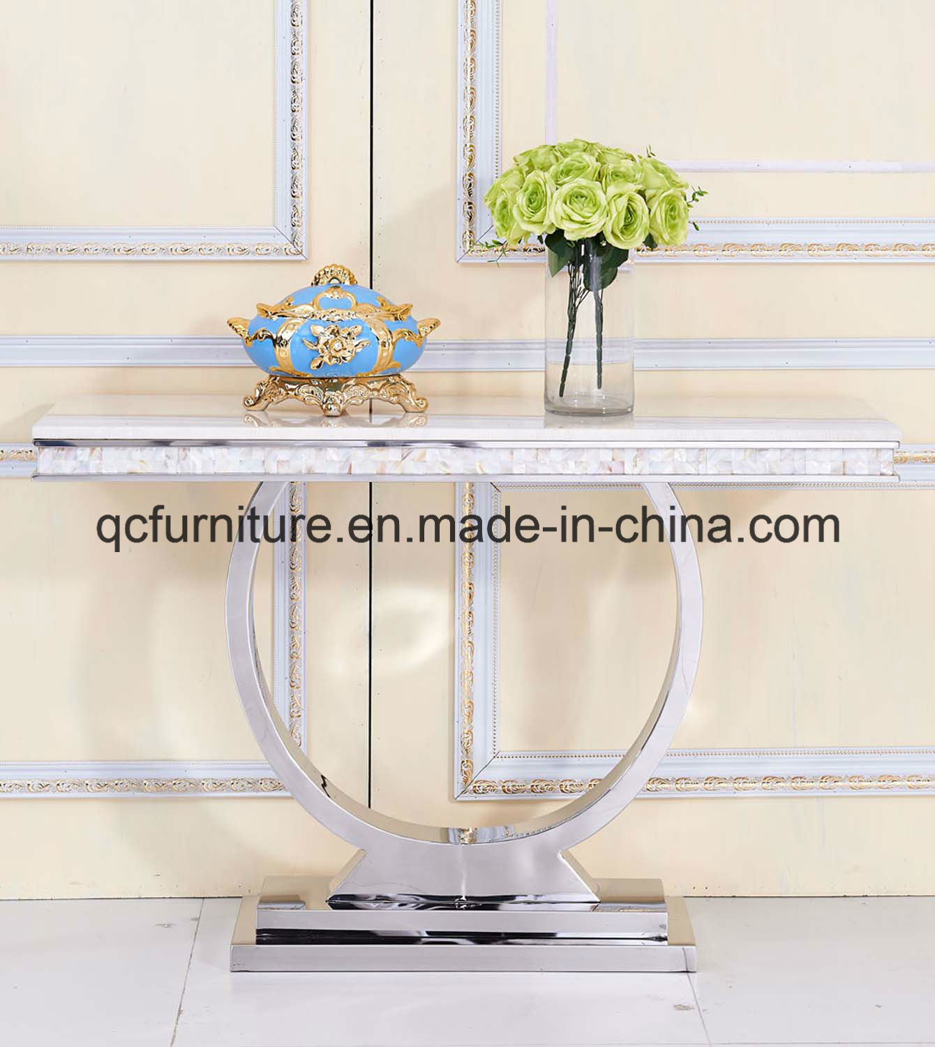 Modern Console Table Marble Top 952#