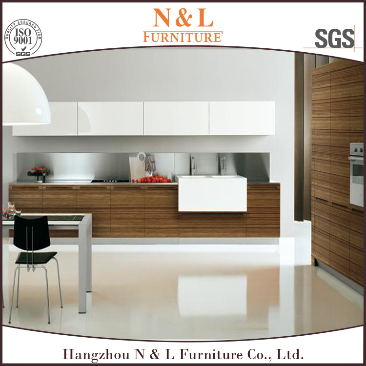 Modern Kitchen Design Home Furniture Wood Veneer Kitchen Furniture