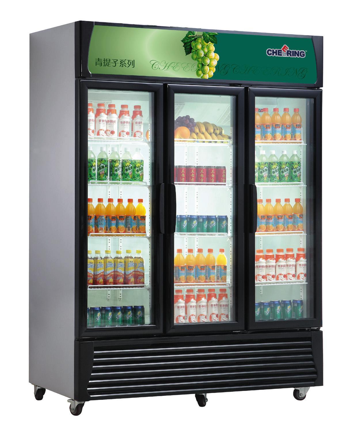 Three Glass Door Beverage Display Chiller Freezer Cooler