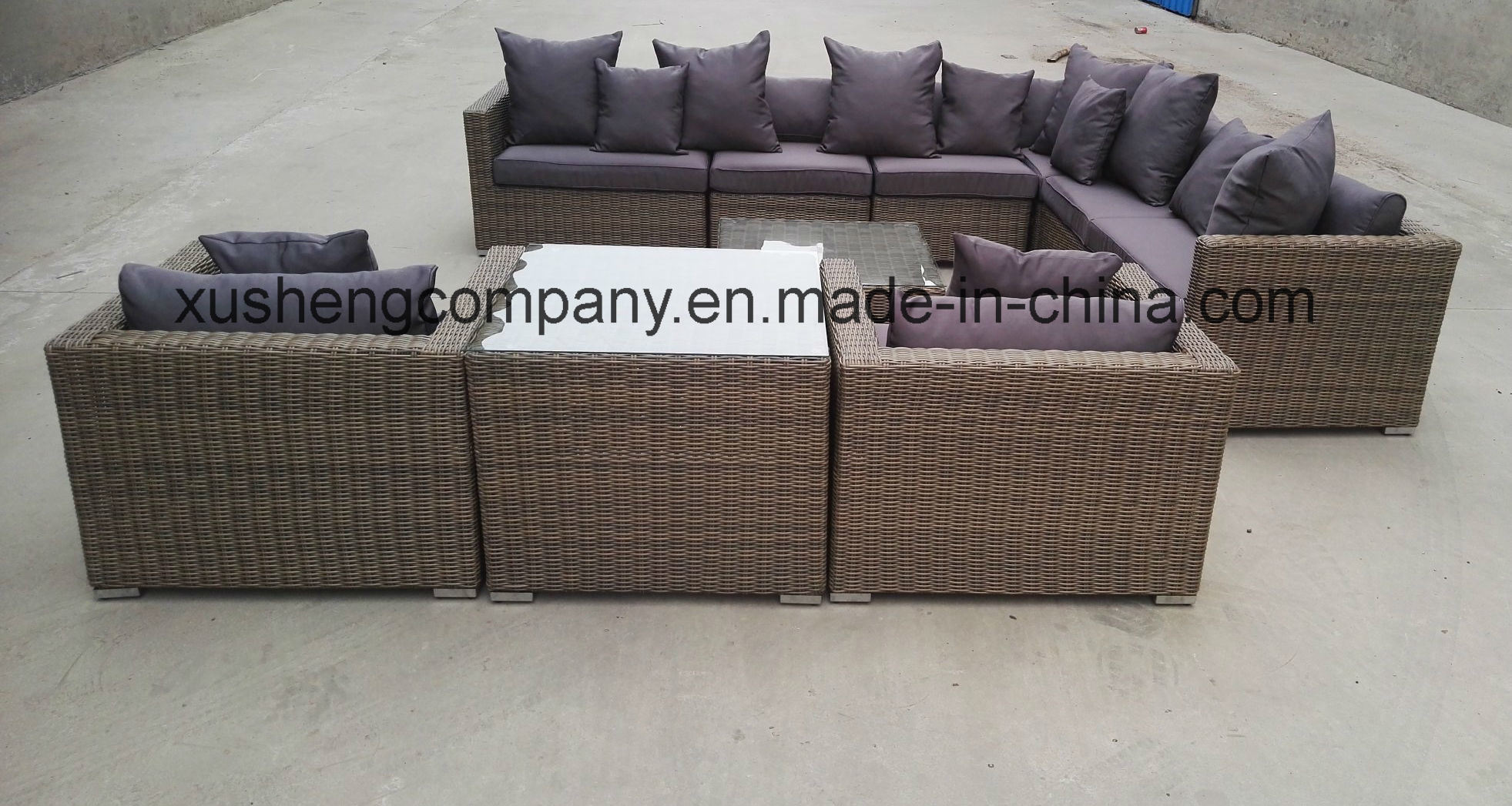 Modern Home/Hotel Aluminum Rattan Lounge Set Garden Outdoor Furniture