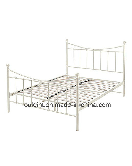 Morden Metal Double Bed with Wood Slats (OL17143)