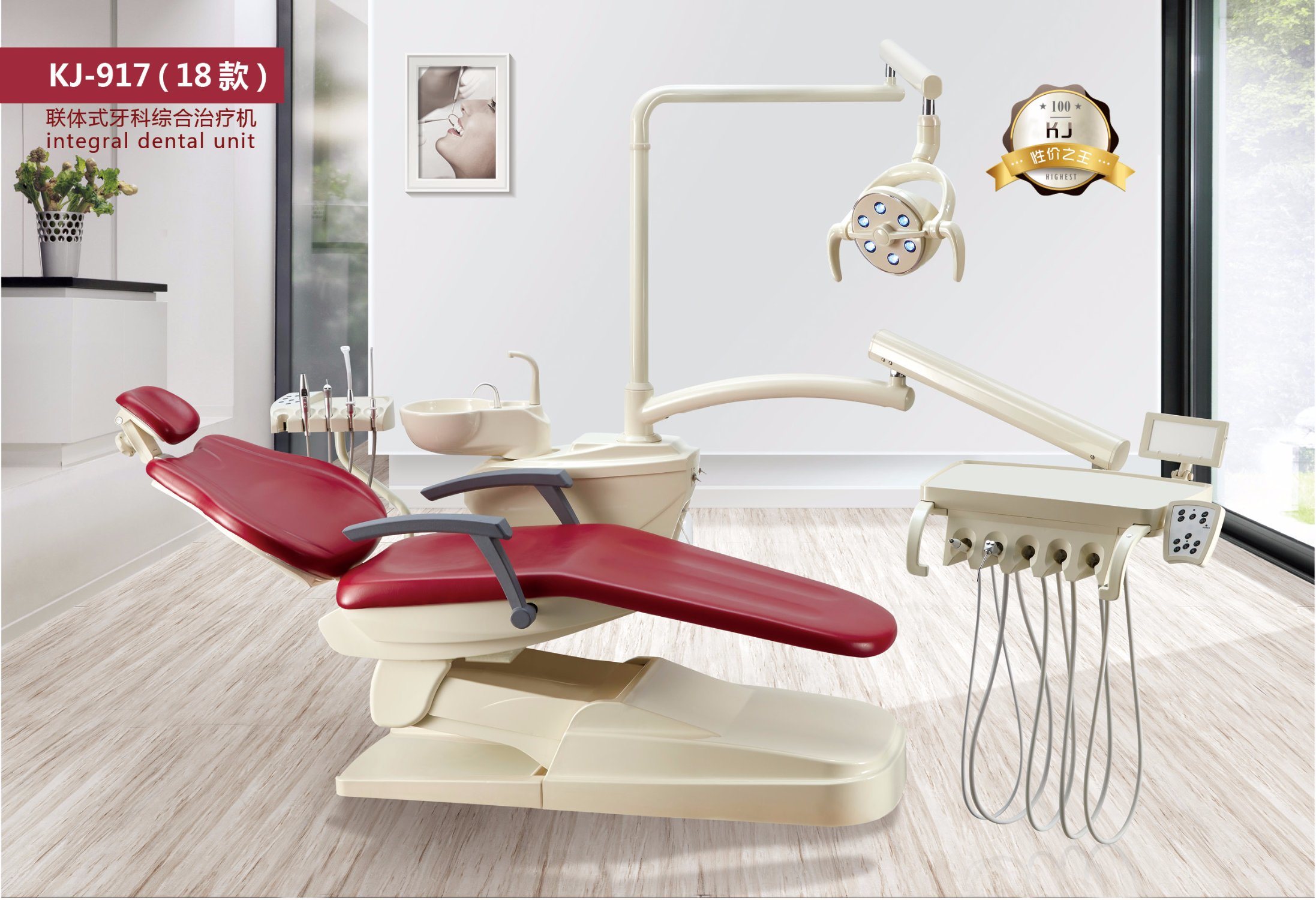 Hospital Equipment Plastic Tube Dental Chair From China