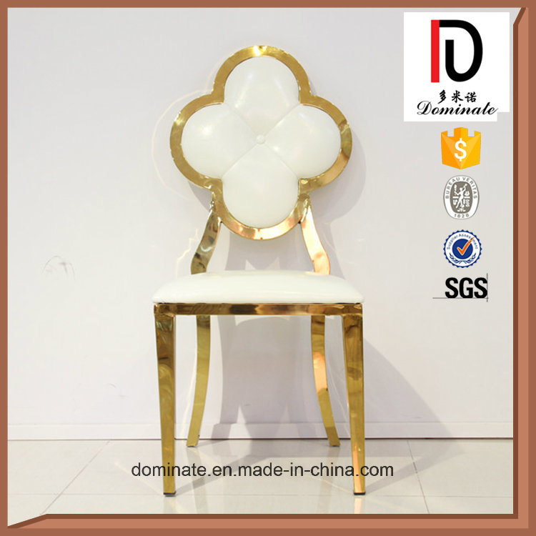 Hot Sale Rose Gold Flower Design Stainless Steel Chair for Dining Room